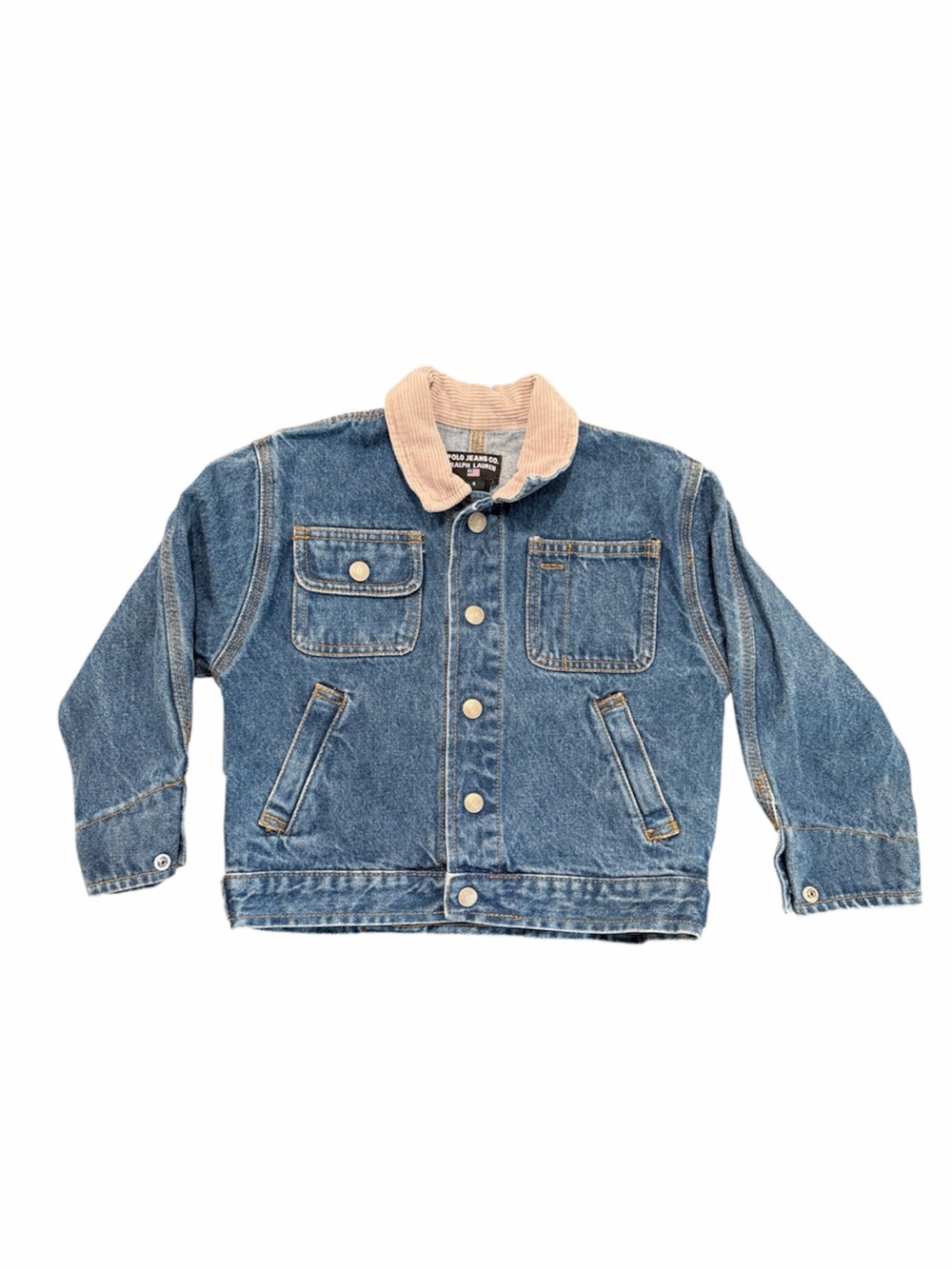 Kids Polo by Ralph Lauren Denim Jacket with corduroy collar size 4